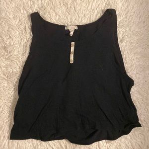 Black Button Down Tank Top from Old Navy (Size Small)